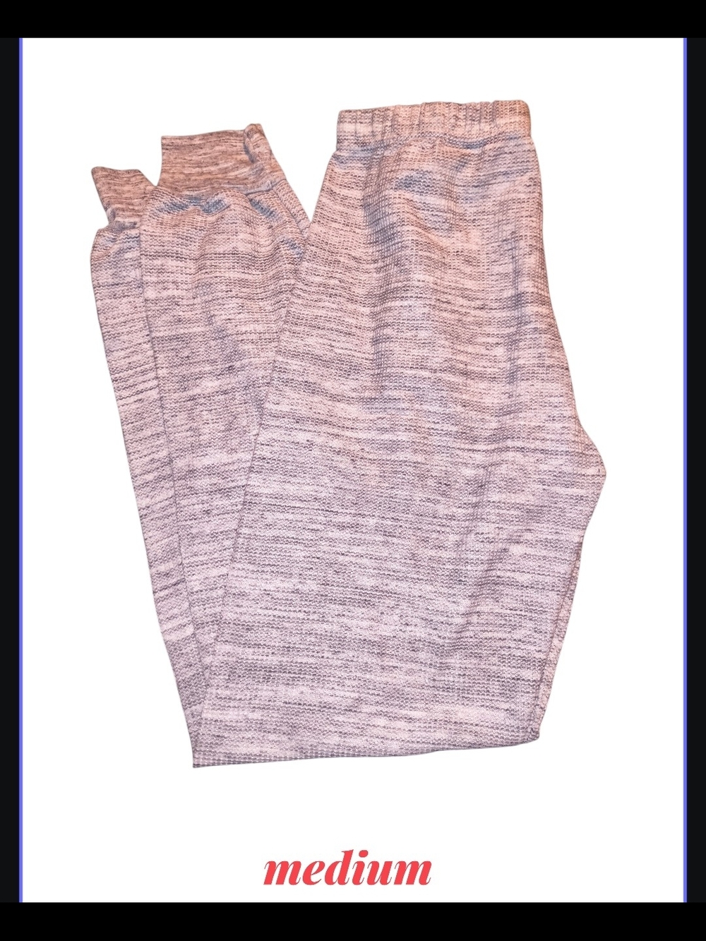 Cozy Knit Jogger Pants in Light Heather